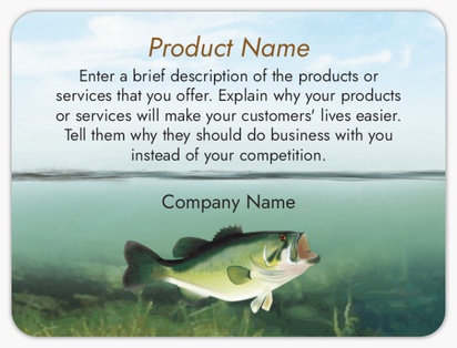 Design Preview for Design Gallery: Hunting & Fishing Product & Packaging Labels, Rounded Rectangle  10.2 x 7.6 cm 