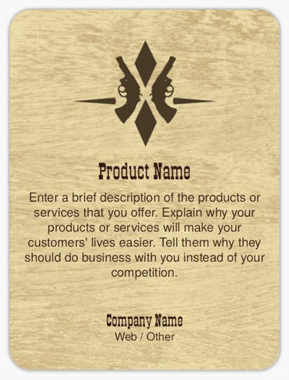 Design Preview for Design Gallery: Hunting & Fishing Product Labels on Sheets, Rounded Rectangle 10 x 7.5 cm