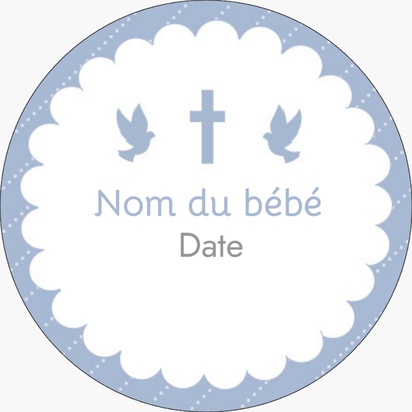 Aperçu du graphisme pour Galerie de modèles : feuilles de stickers pour religieux, 3,8 x 3,8 cm Rond