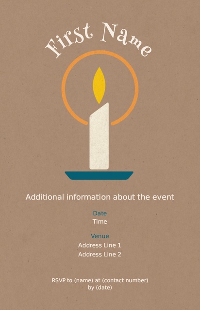Design Preview for Design Gallery: First Communion Invitations and Announcements, Flat 11.7 x 18.2 cm