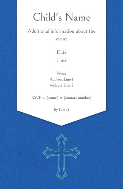 Design Preview for Templates for Religious Invitations and Announcements , Flat 11.7 x 18.2 cm