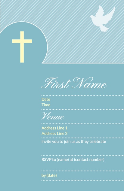 Design Preview for Templates for Confirmation Invitations and Announcements , Flat 11.7 x 18.2 cm