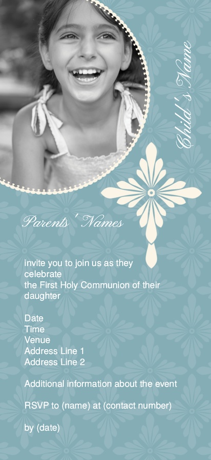 Design Preview for Templates for Religious Invitations and Announcements , Flat 9.5 x 21 cm