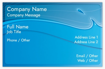 Design Preview for Design Gallery: Pool & Spa Care Standard Business Cards, Standard (85 x 55 mm)