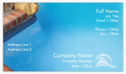 Design Preview for Pool & Spa Care Glossy Business Cards Templates, Standard (3.5" x 2")