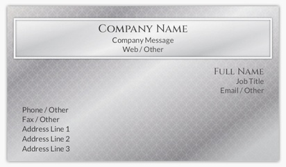 Design Preview for Design Gallery: Manufacturing Standard Visiting Cards