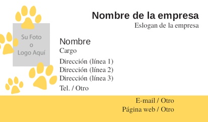 Un huella de pata adiestramiento de perros diseño amarillo negro para Animales y mascotas con 1 imágenes