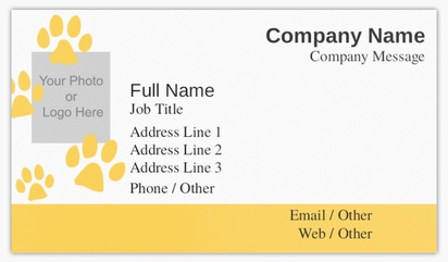 Design Preview for Pet Sitting & Dog Walking Glossy Business Cards Templates, Standard (3.5" x 2")