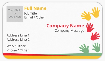 Design Preview for Foster Services & Adoption Rounded Corner Business Cards Templates, Standard (3.5" x 2")