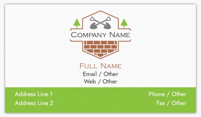 Design Preview for Design Gallery: Masonry & Bricklaying Matte Visiting Cards, Standard (89 x 51 mm)