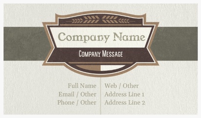 Design Preview for Design Gallery: Grocery Stores Natural Textured Business Cards