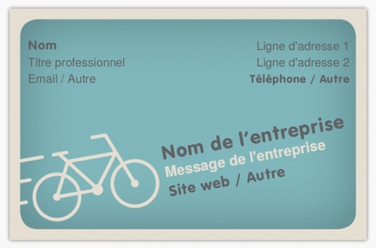Aperçu du graphisme pour Galerie de modèles : cartes de visite en papier mat recyclé pour magasins de vélos, Standard (85 x 55 mm)