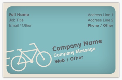 Design Preview for Design Gallery: Bicycle Shops Textured Uncoated Business Cards