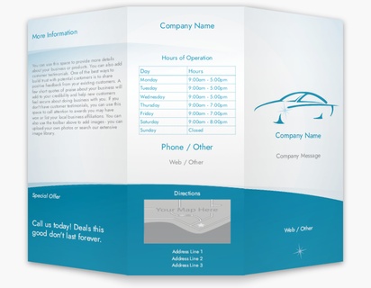 Design Preview for Mechanics & Auto Body Custom Brochures Templates, 8.5" x 11" Tri-fold