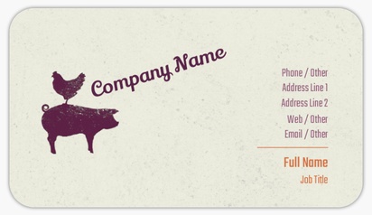 Design Preview for Design Gallery: Food & Beverage Business Card Stickers