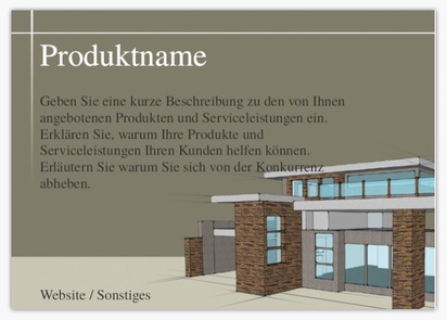 Designvorschau für Designgalerie: Etiketten auf Rolle Immobilien-Entwicklung, Rechteck 10,5 x 7,4 cm Weißes Papier