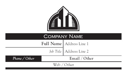Design Preview for Design Gallery: Property Management Business Card Stickers, Small