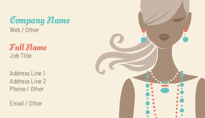 Design Preview for Design Gallery: Jewellery Business Card Stickers, Small