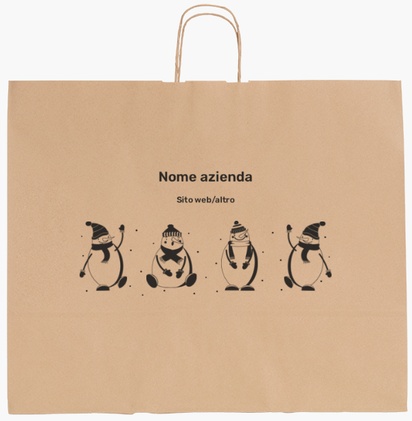 Anteprima design per Galleria di design: sacchetti di carta stampa monocolore per divertente e stravagante, XL (54 x 14 x 45 cm)
