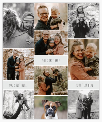 A photo gallery collage white design for Theme with 10 uploads
