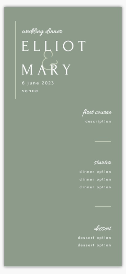 Design Preview for Design Gallery: Minimal Dinner Menus