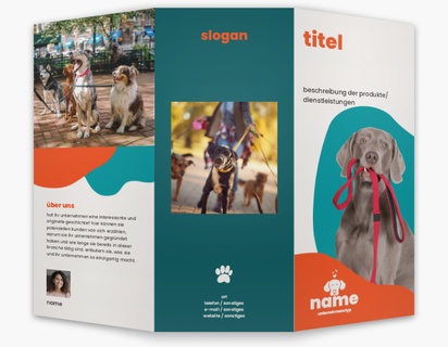 Designvorschau für Designgalerie: Speisekarten Tiere & Tierbetreuung, Wickelfalz