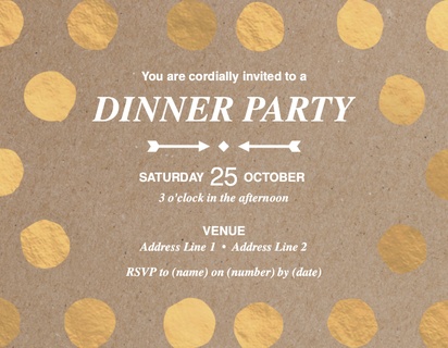 Design Preview for Templates for Dinners & Cocktails Invitations and Announcements , Flat 10.7 x 13.9 cm