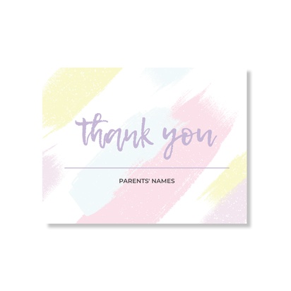 Design Preview for Design Gallery: Bold & Colourful Thank You Cards, Flat 13.9 x 10.7 cm