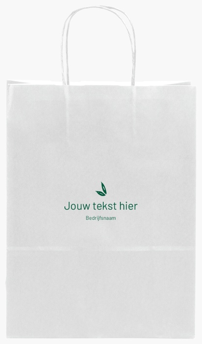 Voorvertoning ontwerp voor Ontwerpgalerij: Afhaalservice Effen kleur papieren tassen, S (22 x 10 x 29 cm)