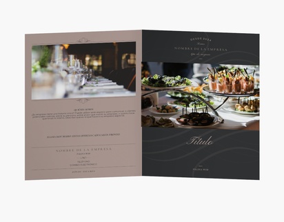 Vista previa del diseño de Galería de diseños de folletos plegados para productos gourmet y delicatessen, Díptico A4 (210 x 297 mm)