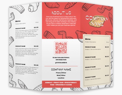 Design Preview for Food Catering Custom Brochures Templates, 8.5" x 11" Tri-fold
