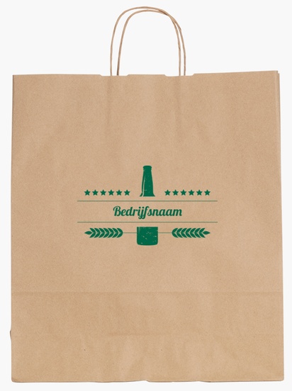 Voorvertoning ontwerp voor Ontwerpgalerij: Supermarkten Effen kleur papieren tassen, L (36 x 12 x 41 cm)