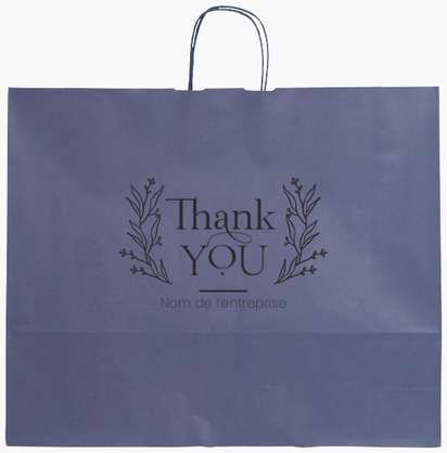 Aperçu du graphisme pour Galerie de modèles : sacs en papier impression monochrome pour fleurs et verdure, XL (54 x 14 x 45 cm)