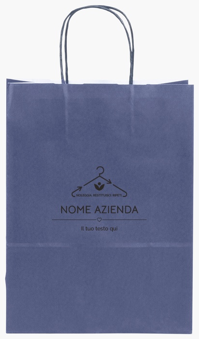 Anteprima design per Galleria di design: sacchetti di carta stampa monocolore per abbigliamento, S (22 x 10 x 29 cm)