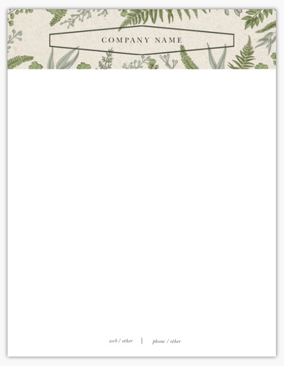 Design Preview for Health & Wellness Notepads Templates, 8.5" x 11"