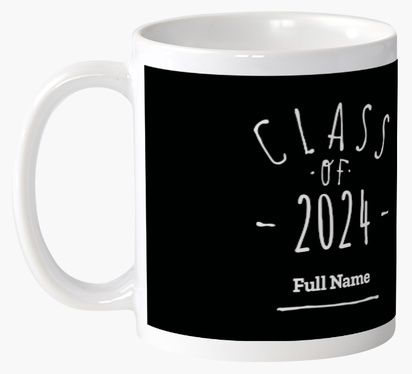 Design Preview for Graduation Custom Mugs Templates, Wrap-around