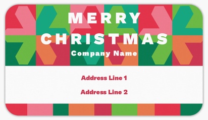 Design Preview for Christmas Sticker Designs & Templates, 8.7 x 4.9 cm Rounded Rectangle