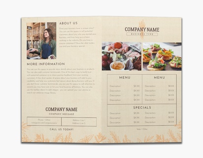 Design Preview for Food Service Custom Brochures Templates, 8.5" x 11" Bi-fold