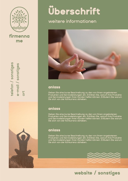 Designvorschau für Designgalerie: Posterdruck im Vorteilspack Yoga & Pilates, A3 (297 x 420 mm)