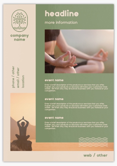 Design Preview for Design Gallery: Health & Wellness Flyers & Leaflets,  No Fold/Flyer A3 (297 x 420 mm)