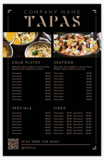 Design Preview for Restaurants Posters Templates, 11" x 17"