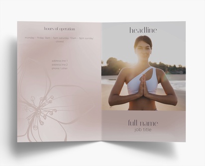 Design Preview for Design Gallery: Yoga & Pilates Folded Leaflets, Bi-fold A4 (210 x 297 mm)
