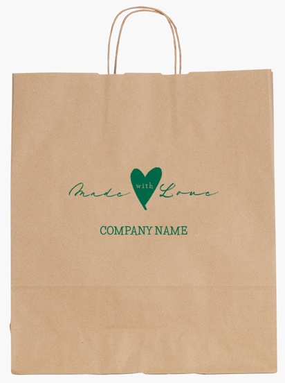 Design Preview for Design Gallery: Typographical Single-Colour Paper Bags, L (36 x 12 x 41 cm)