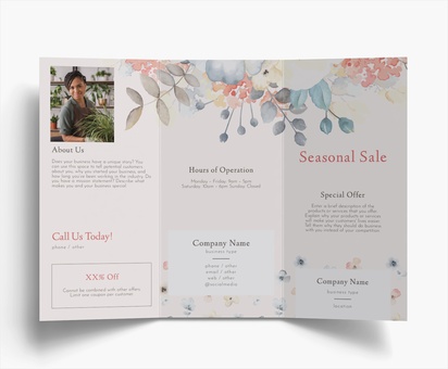 Design Preview for Design Gallery: Florists Folded Leaflets, Tri-fold DL (99 x 210 mm)