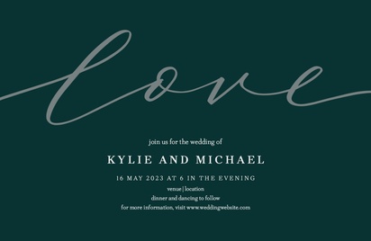 Design Preview for Design Gallery: Elegant Wedding Invitations, Flat 13.9 x 21.6 cm
