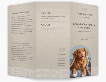 Design Preview for Design Gallery: Pet Sitting & Dog Walking Custom Brochures, 8.5" x 11" Tri-fold