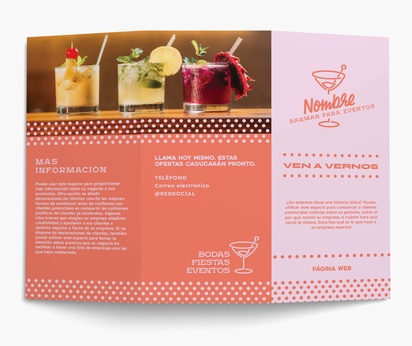 Vista previa del diseño de Galería de diseños de menús para comida y bebida, Tríptico