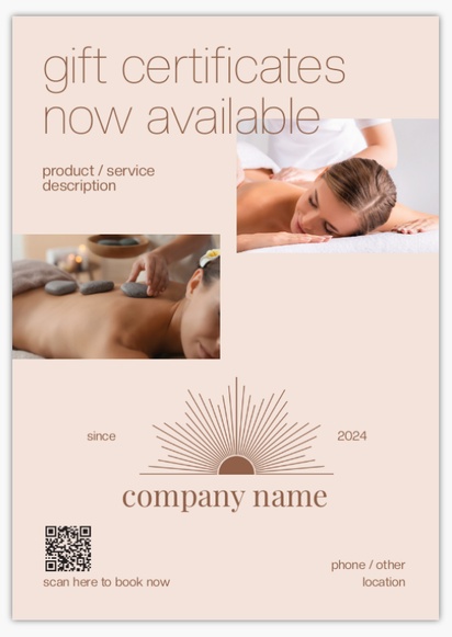 Design Preview for Design Gallery: Beauty & Spa Plastic Signs, A3 (297 x 420 mm)