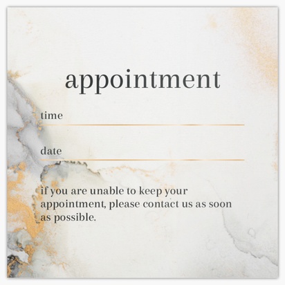 A appointment card appointment white cream design for Elegant