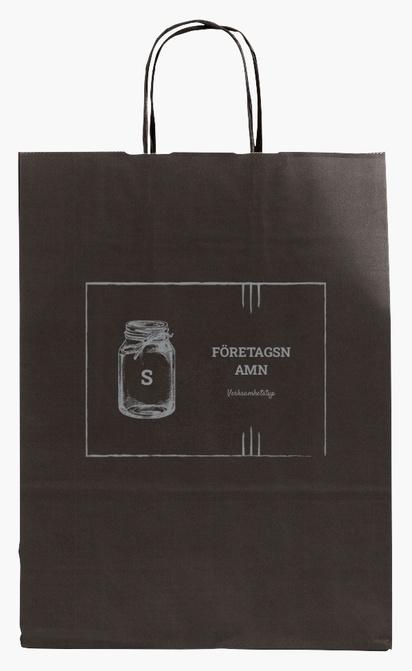 Förhandsgranskning av design för Designgalleri: Mat & dryck Enfärgade papperspåsar, M (26 x 11 x 34.5 cm)